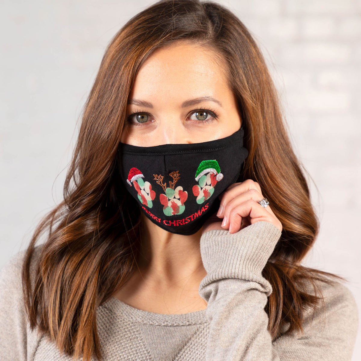 Merry Christmas Tie-Dye Mask — Festive Holiday Face Mask