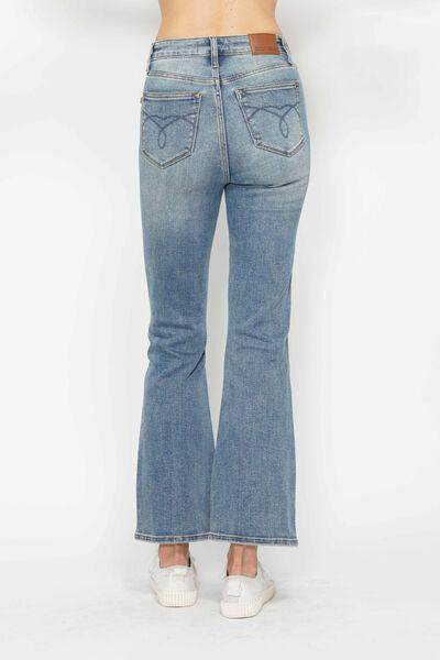 Judy Blue Full Size Tummy Control Back Embroidered Bootcut Jeans Plus Size