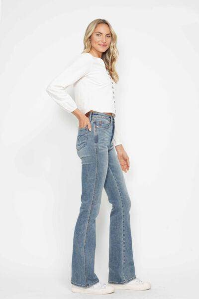 Judy Blue Full Size Tummy Control Back Embroidered Bootcut Jeans Plus Size