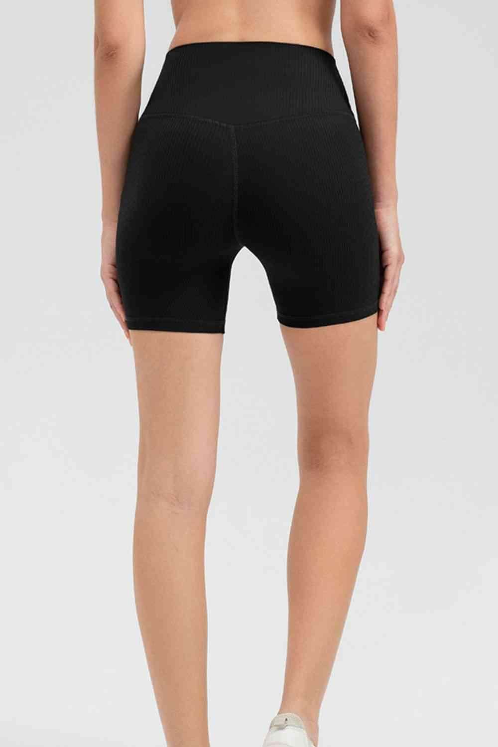 Wide Waistband Slim Fit Sports Shorts for Active Lifestyle