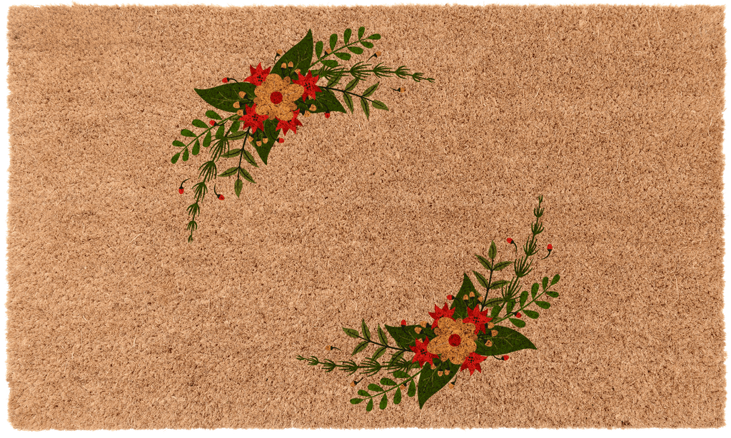 Merry and Bright Monogram Doormat - Personalized Christmas Welcome Mat