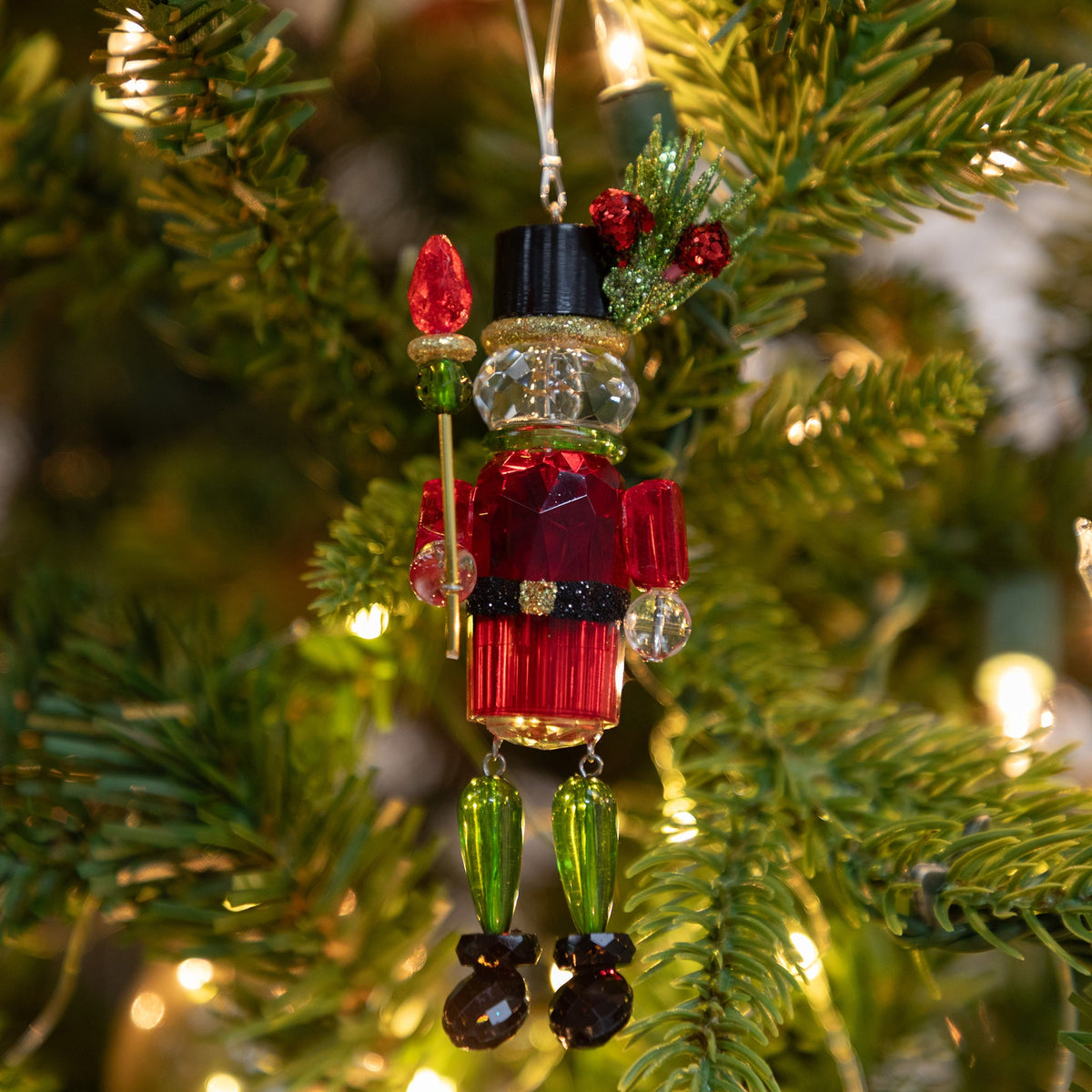 Sparkling Musician Nutcracker Ornament — Festive Christmas Decor