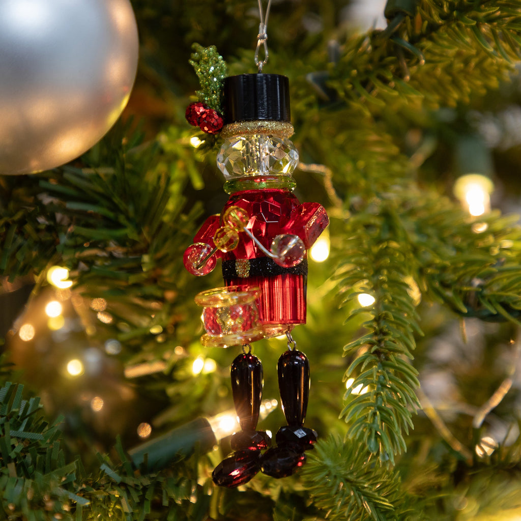 Sparkling Musician Nutcracker Ornament — Festive Christmas Decor