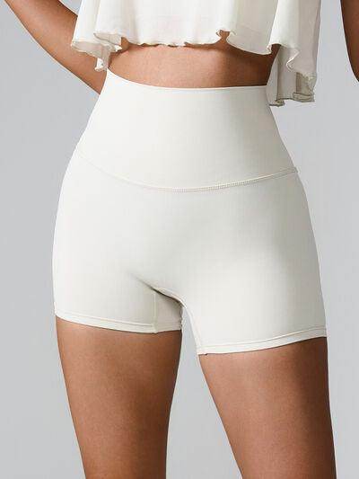 High Waist Active Shorts with Pockets for Women