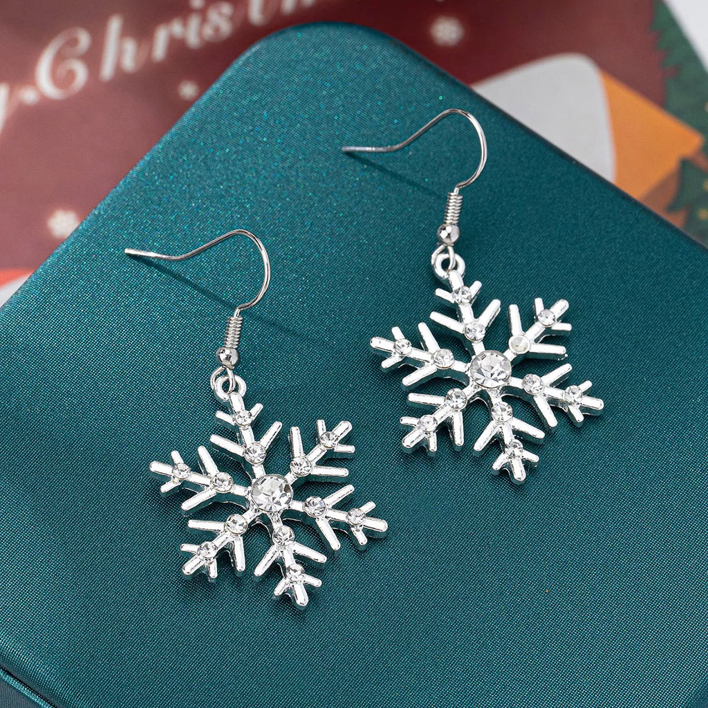 Christmas Snowflake Dangle Earrings - Holiday Jewelry