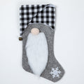 Jingle Bell Gnome Christmas Stocking — Festive Holiday Mantel Decor