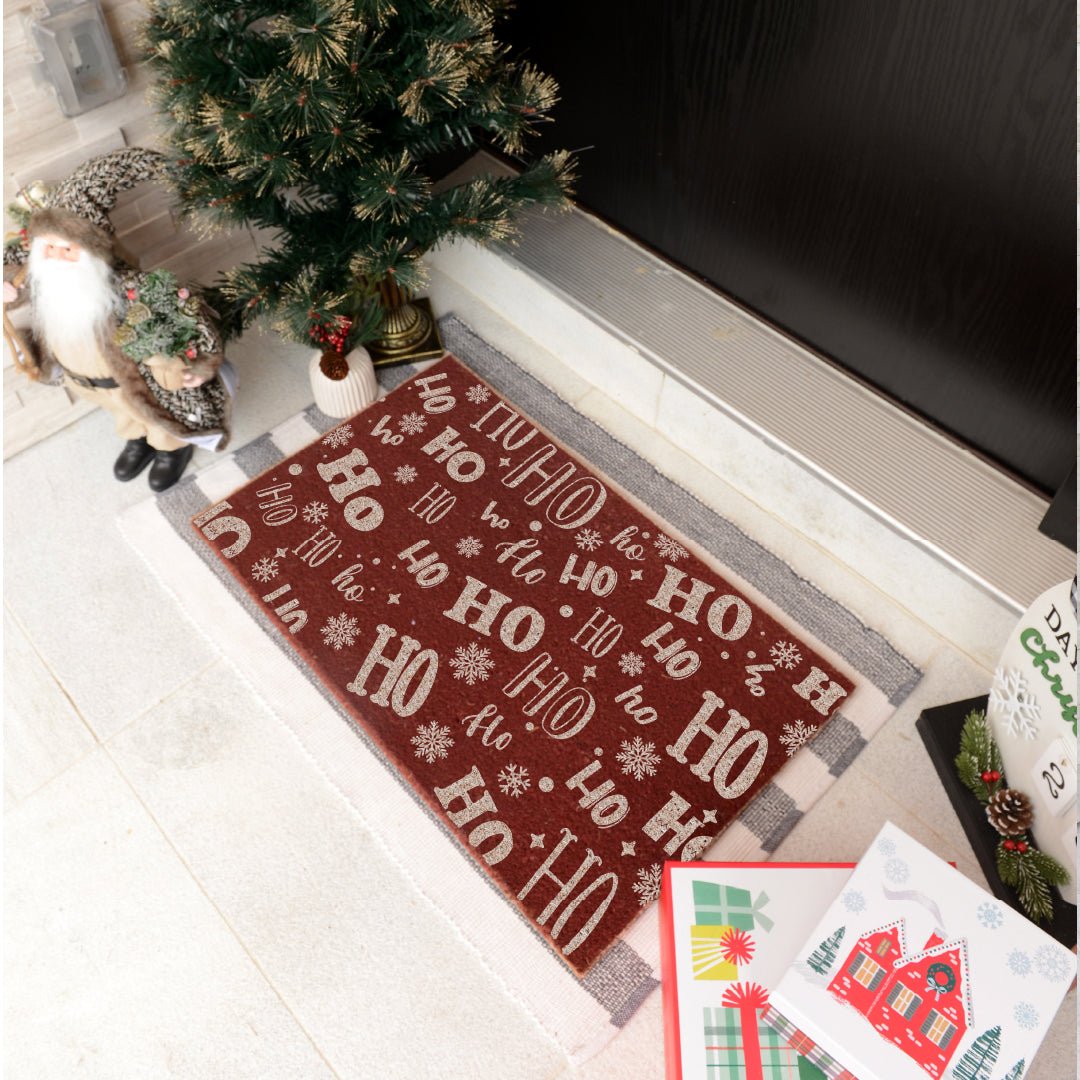 Ho Ho Ho Doormat - Festive Santa Christmas Welcome Mat