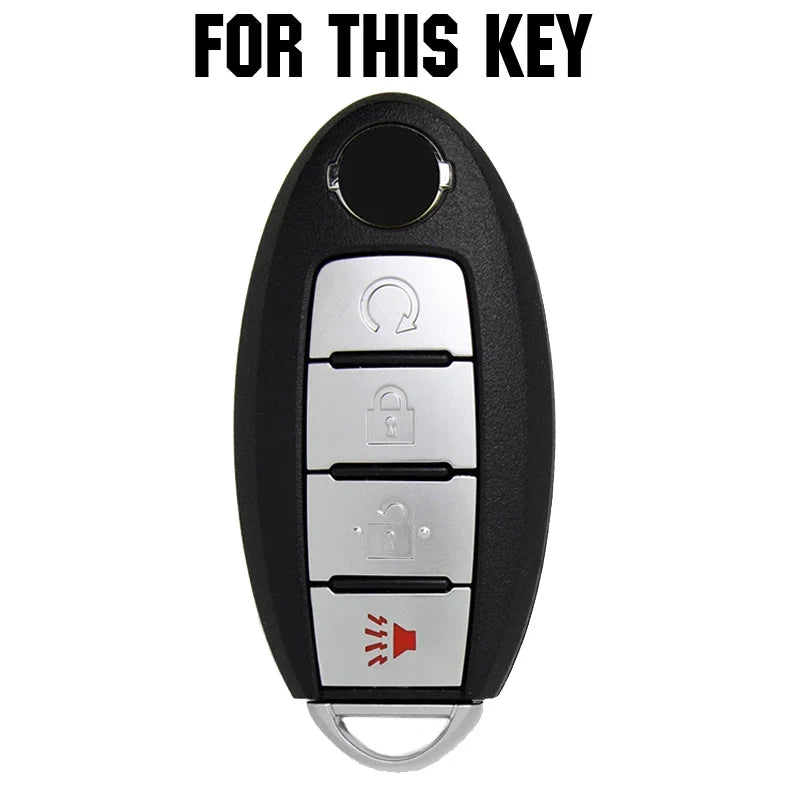 Nissan Silicone Key Fob Cover | 4 Button Car Remote Protector