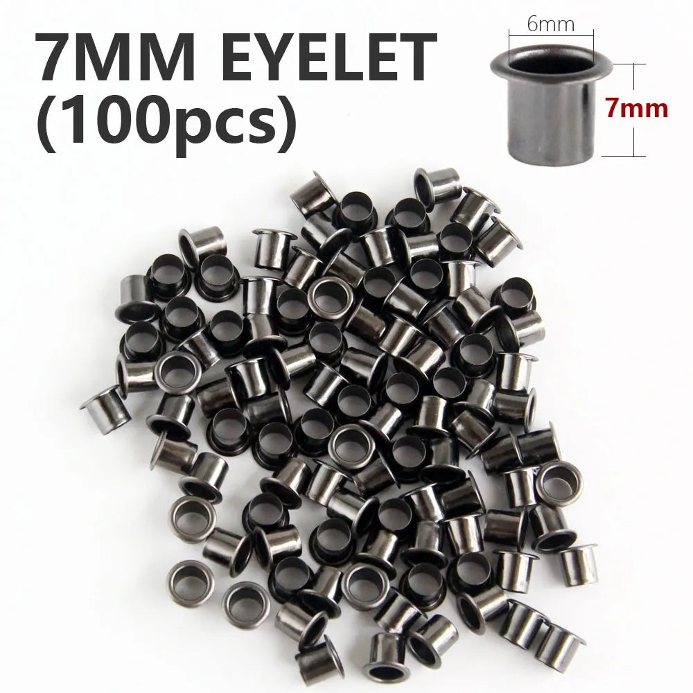100pcs Kydex Sheath Eyelets 6mm 7mm Rivet Kit | DIY Hand Tool Parts
