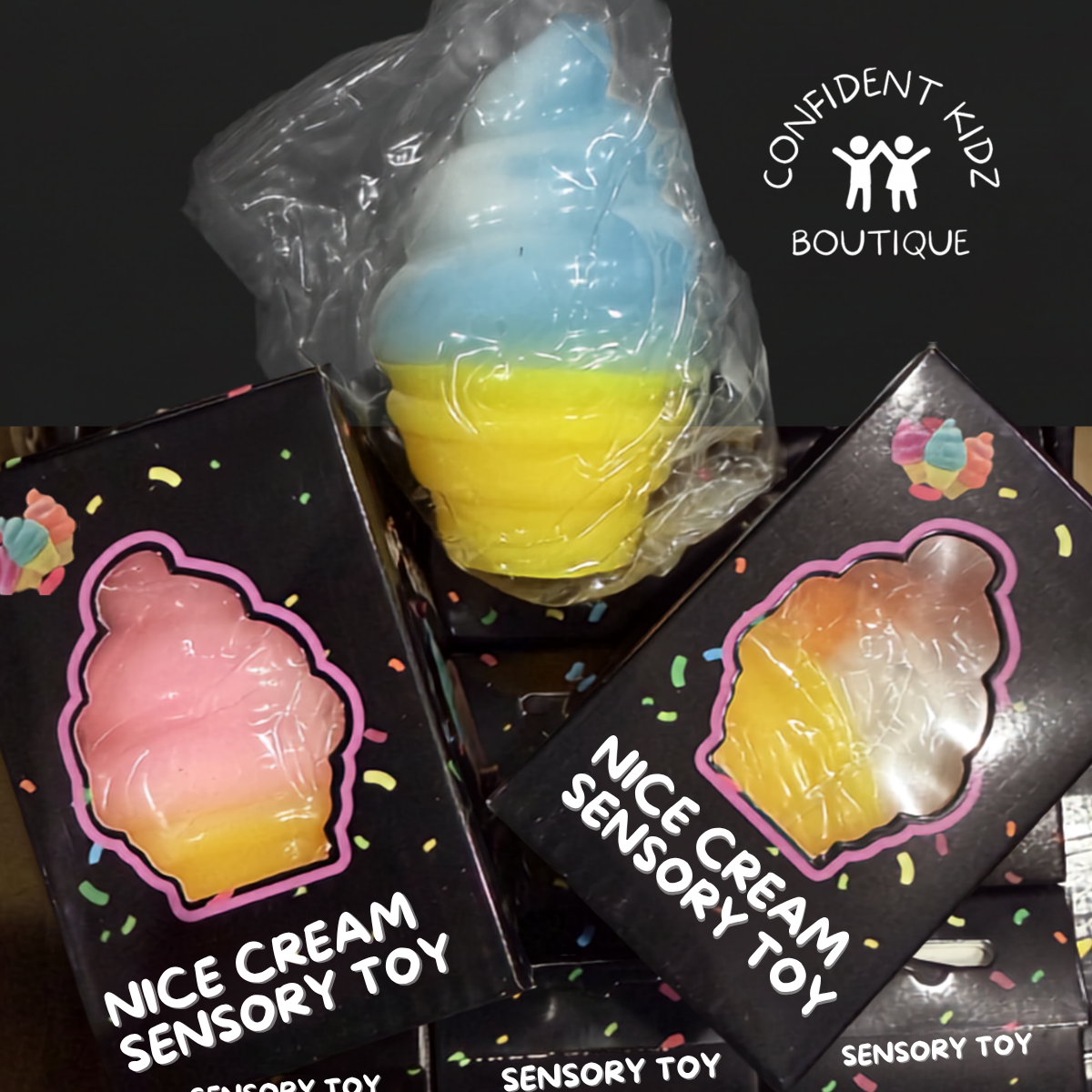 Ice cream cone squishy toy