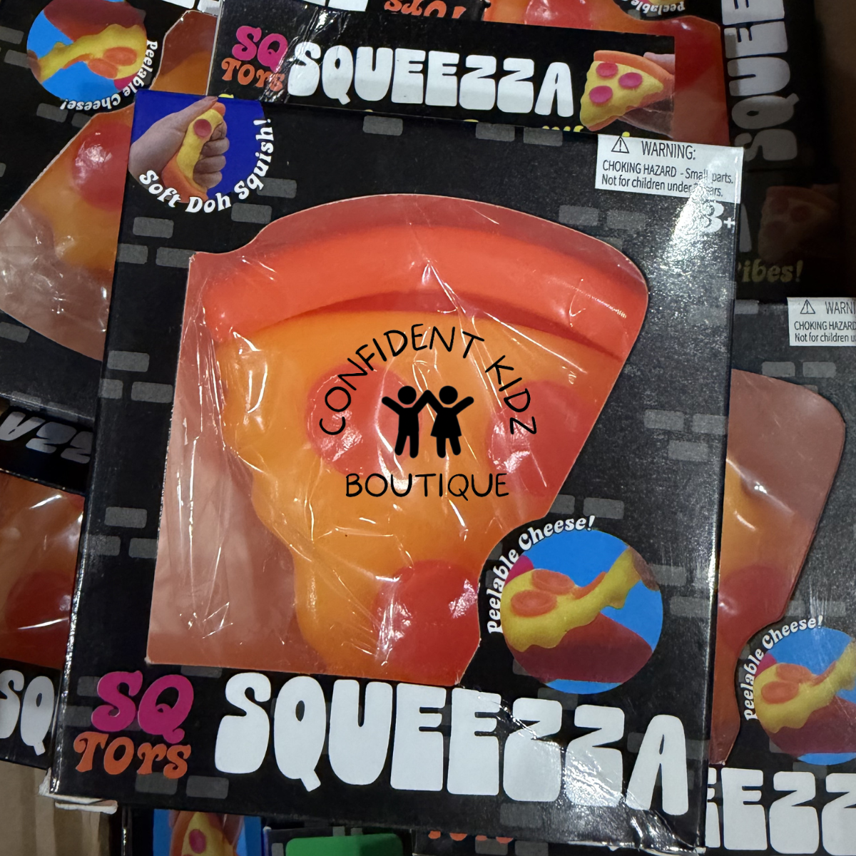 Pizza slice squishy toy