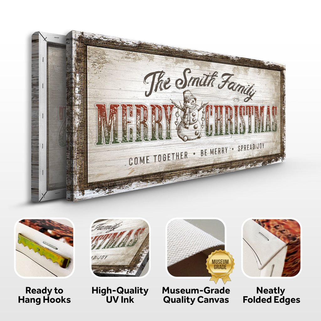 Merry Christmas Sign - Festive Holiday Wall Decor