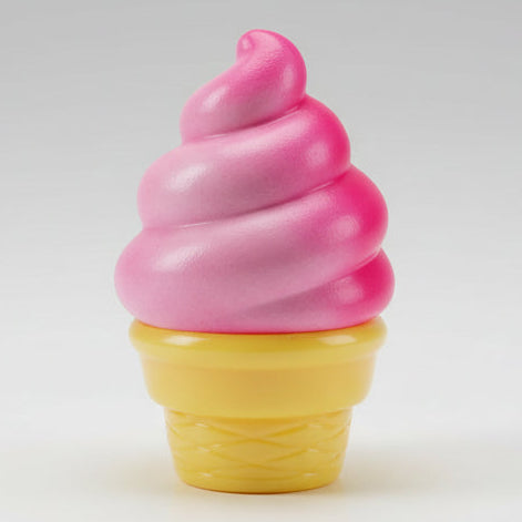Pink creamy ice cream cone squishy toy