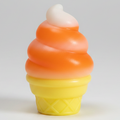Orange and white swirl ice cream cone squishy toy