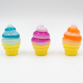 Set of three swirl ice cream cone squishy toys