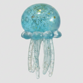 Blue jellyfish squishy toy with flowing tentacles