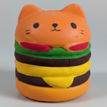 Cheeseburger cat-shaped slow-rise foam squishy toy