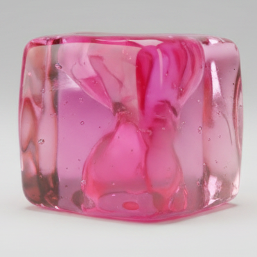 Pink squishy cube toy, super slow-rising