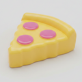 Pizza slice-shaped gelatin squish toy