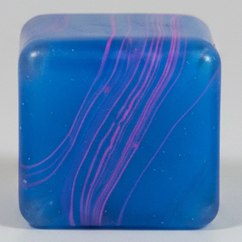 Blue and purple swirl squeeze cube squishy toy