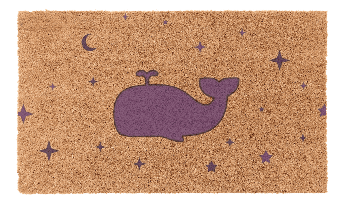 Purple Whale Coir Mat