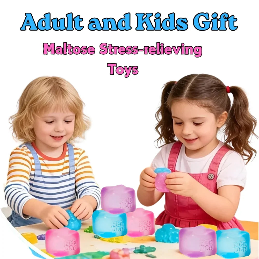 Trending Nee Doh Jellyfish & Cube Squish Toy, Soft Jelly Squeeze Stress Relief Fidget Toy, Sensory NeeDoh for Kids & Adults