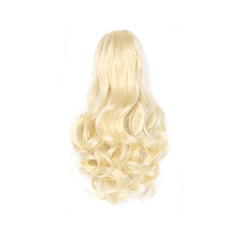 10Inch Short Wavy Curly Ponytail Hair Extension | Clip-in Claw Clip Hairpiece for Women