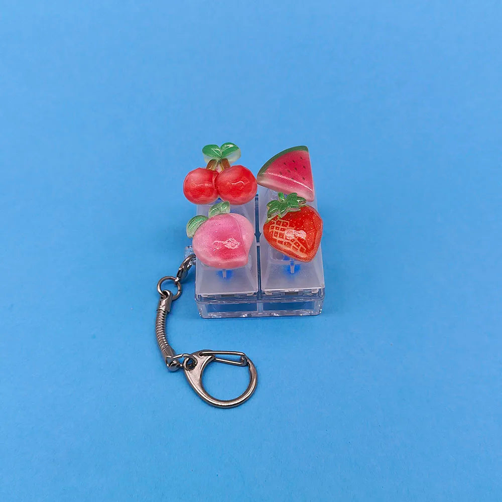 Fruit Keycap Keychain | Kawaii Stress Relief Pop Fidget Toy