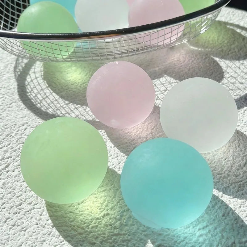 Squishy Blue Maltose Squeeze Toy – Transparent Mochi Sensory Fidget Toy
