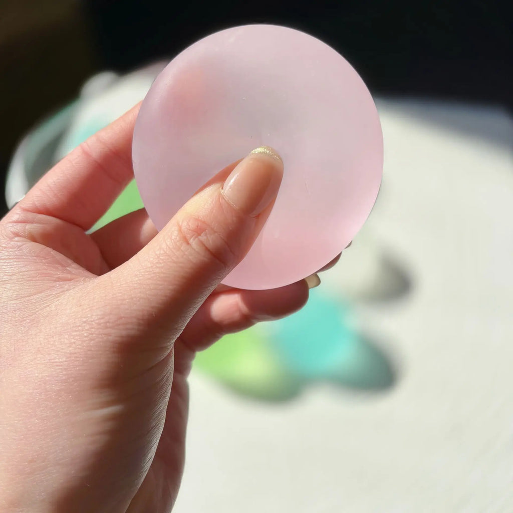 Squishy Blue Maltose Squeeze Toy – Transparent Mochi Sensory Fidget Toy