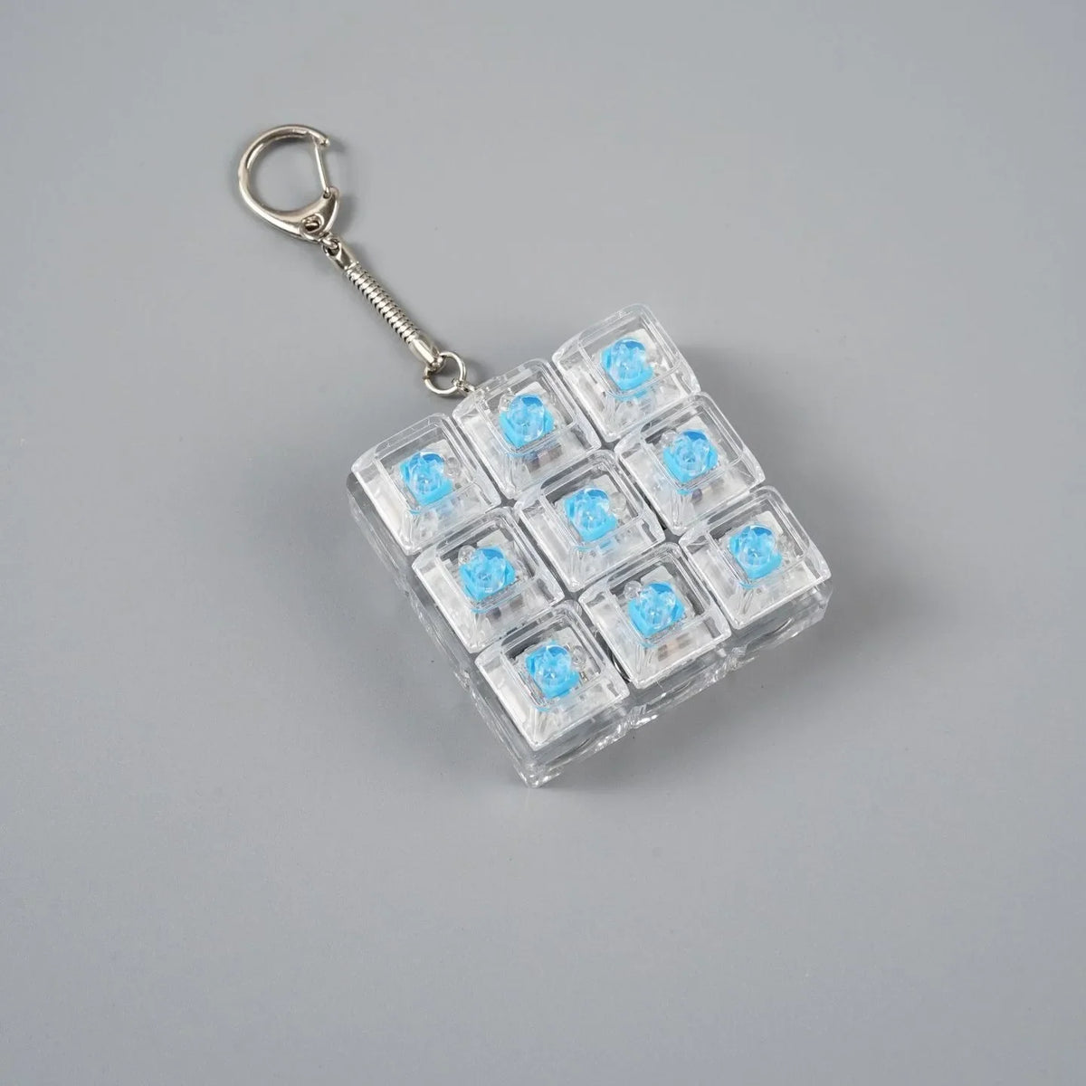 Mini USB LED Keyboard Fidget Keychain | Clickable Stress Relief Desk Toy with Light
