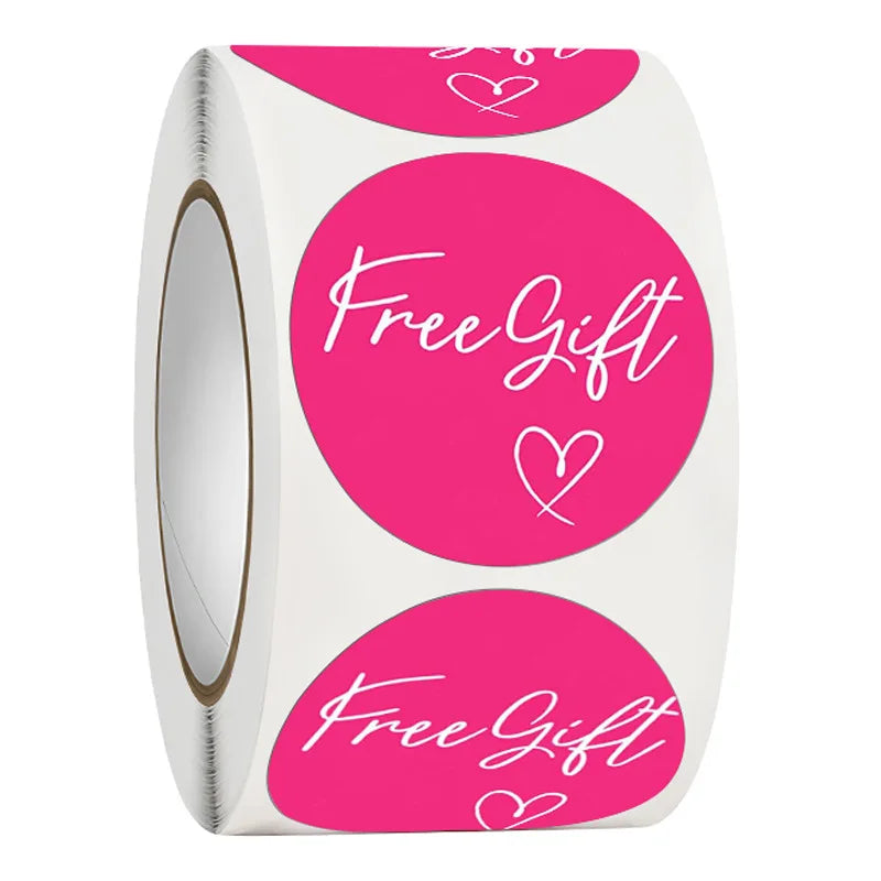 1 Inch Pink Thank You Sticker Labels | Small Business Package Seals