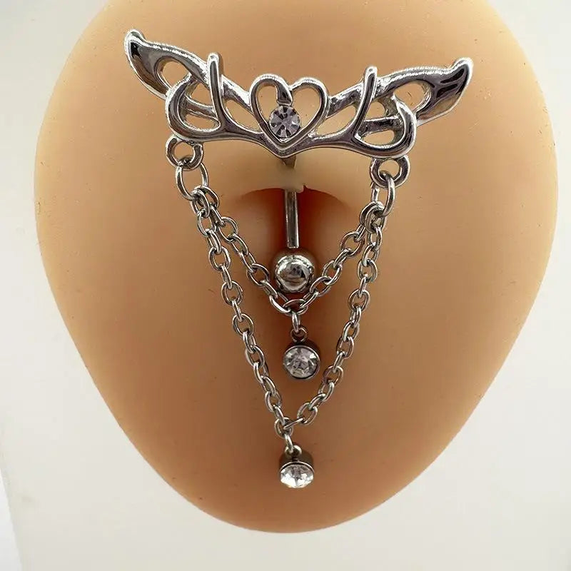 Heart Wings Sexy Belly Button Ring 1PC High Quality Stainless Steel Navel Piercing Jewelry for Women Gift Giving
