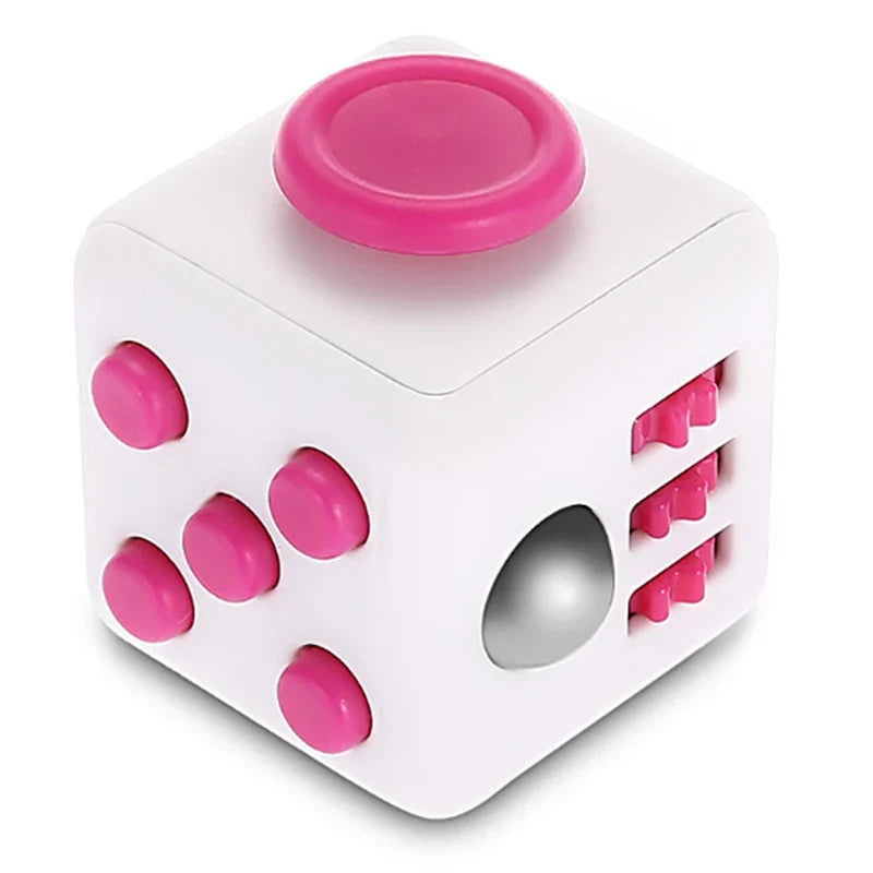 Solid Color Fidget Decompression Dice | Infinite Rubik Cube for Stress and Anxiety Relief