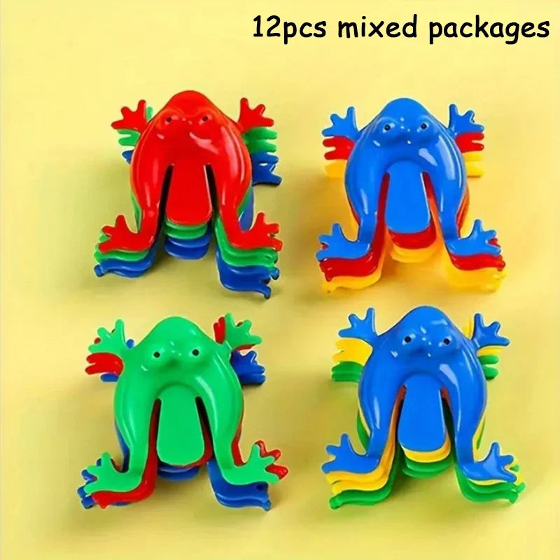 Frog Jumping Fidget Toy Set | Mixed Color Stress Relief Party Favors