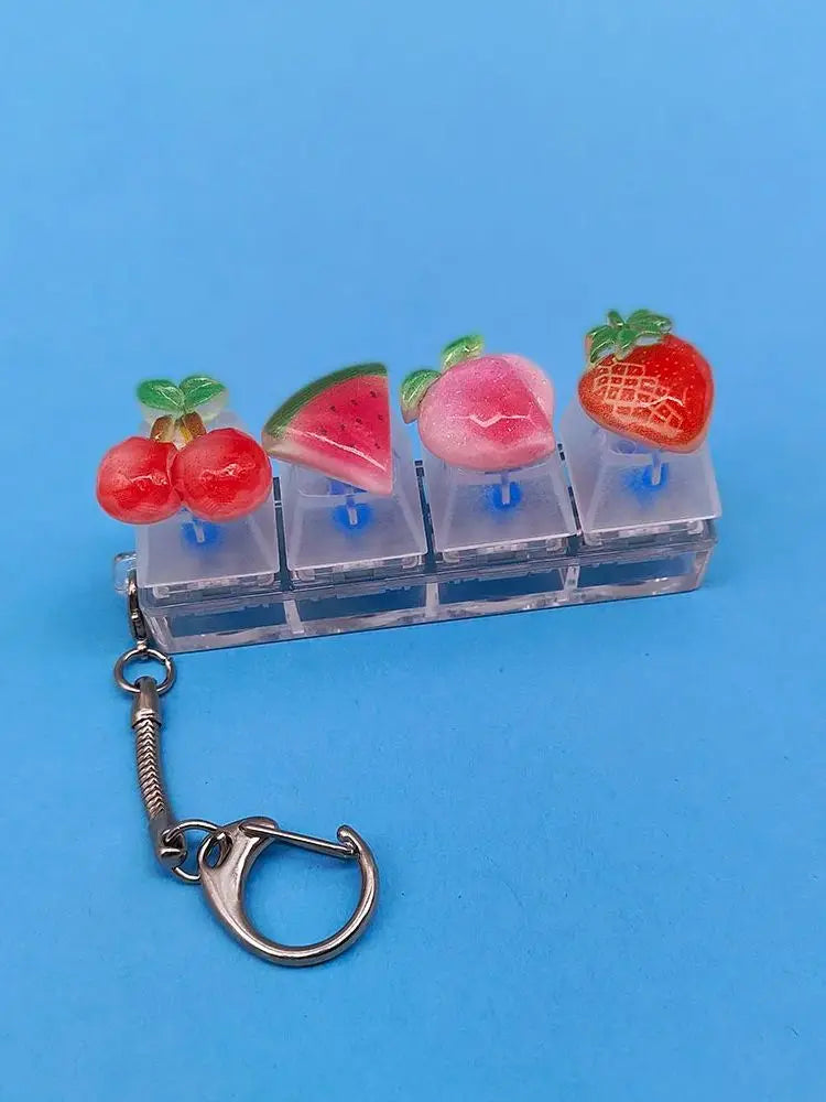Fruit Keycap Keychain | Kawaii Stress Relief Pop Fidget Toy