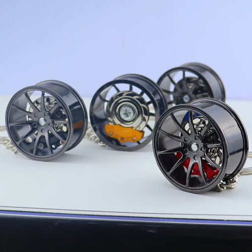 3D Car Tire Brake Disc Keychain | Fidget Toy Key Ring