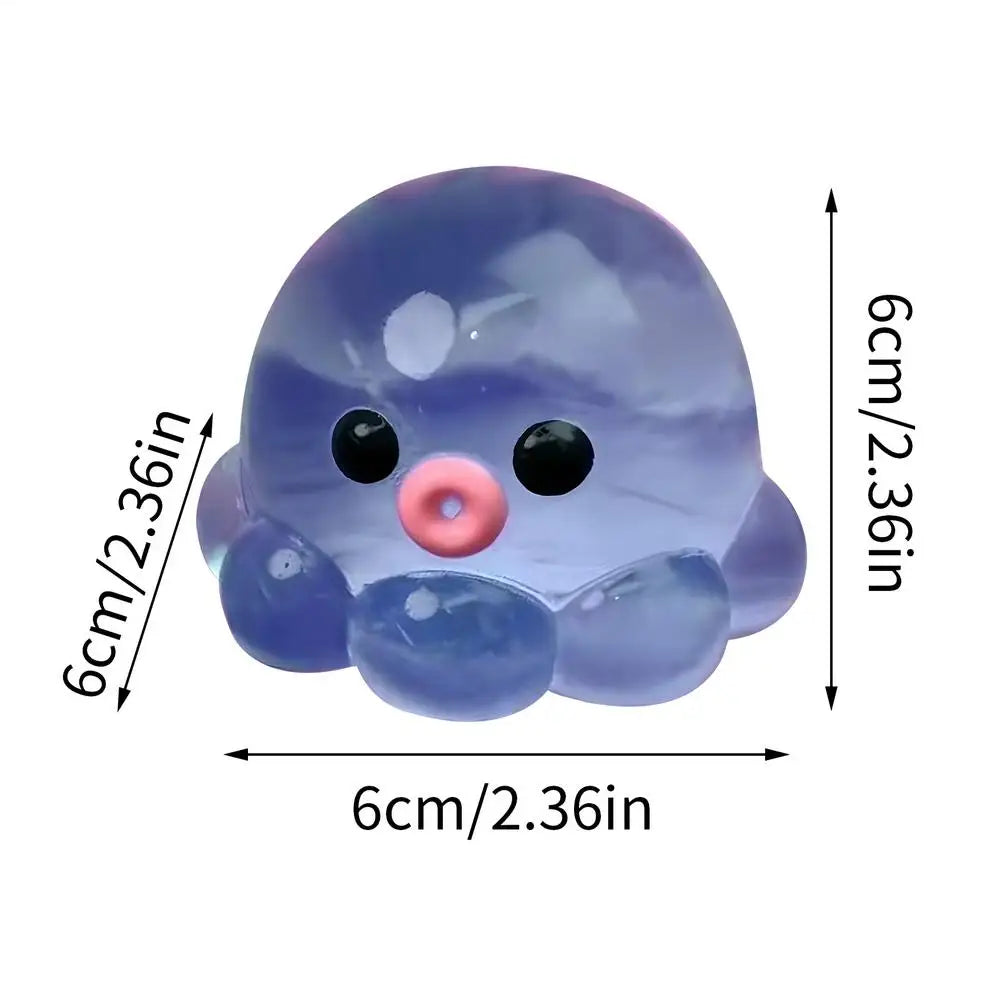 Glowing Octopus Bubble Pop Fidget Toy | Squeeze Sensory Ball with Soft Popping Sounds
