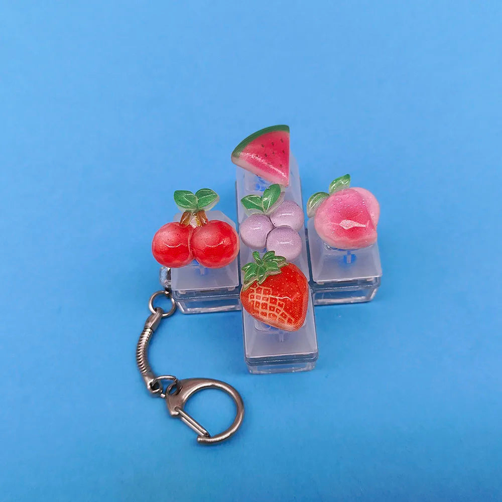 Fruit Keycap Keychain | Kawaii Stress Relief Pop Fidget Toy
