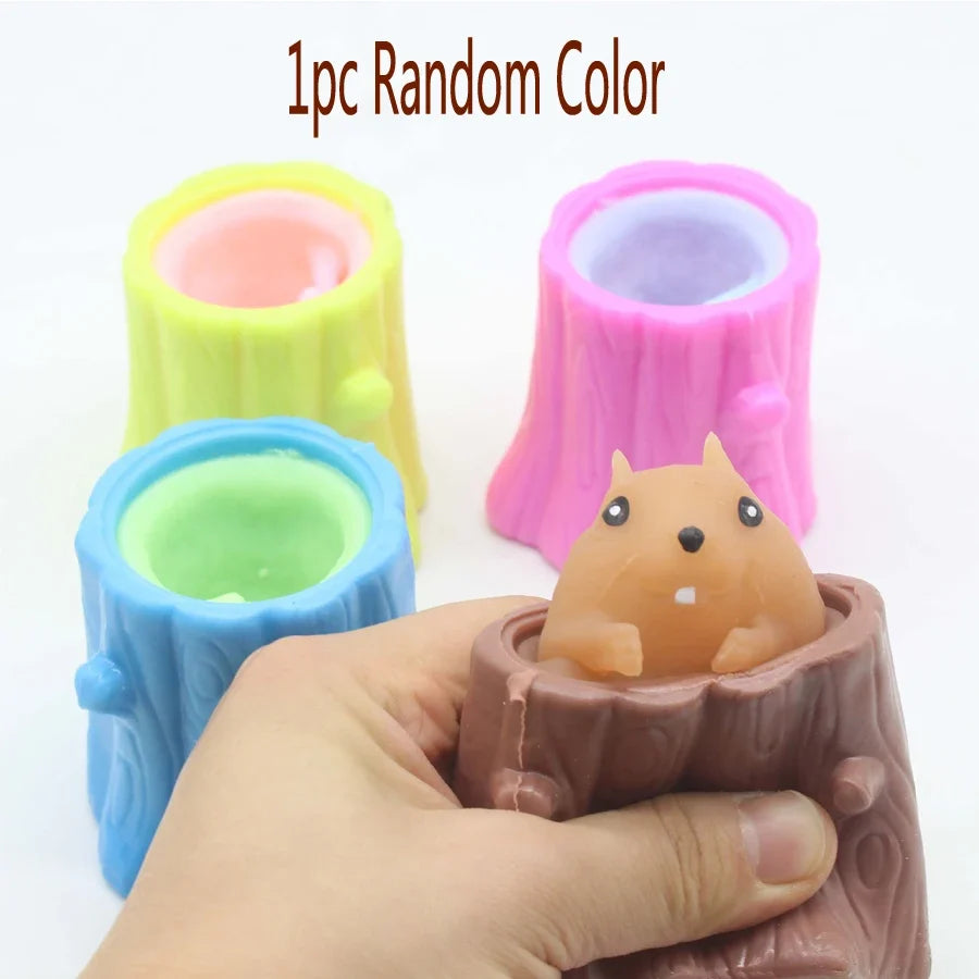 Pop Up Hide and Seek Fidget Toy | Squeeze Stress Relief Figure for Kids and Adults