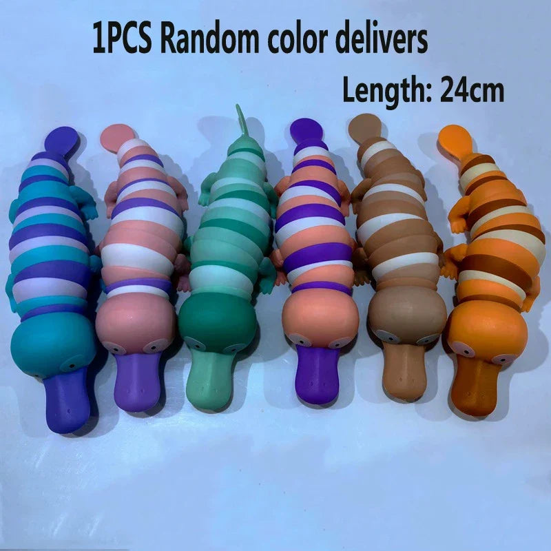 2025 New Fidget Slug Toy | 3D Colorful Sensory Decompression Toy for Kids and Adults
