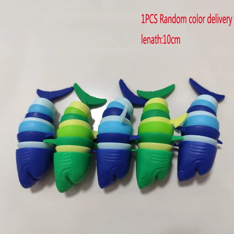 Colorful Slug Fidget Toy | Articulated 3D Sensory Toy for Stress Relief