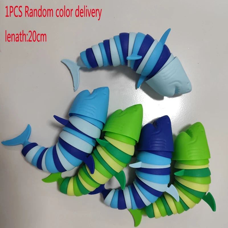 Colorful Slug Fidget Toy | Articulated 3D Sensory Toy for Stress Relief