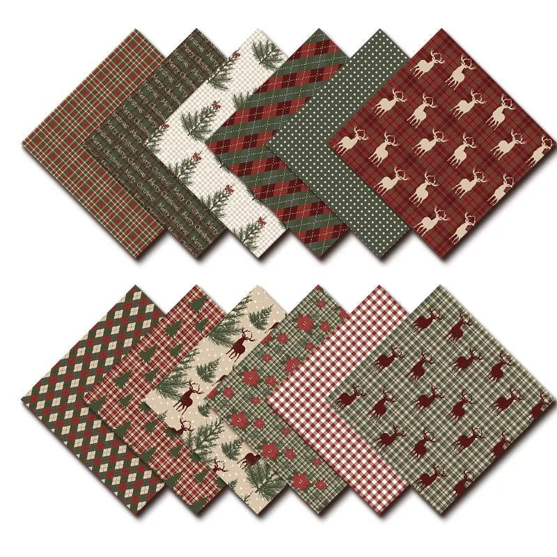 Vintage Christmas Scrapbook Paper Pack - 24 Sheets for Junk Journaling