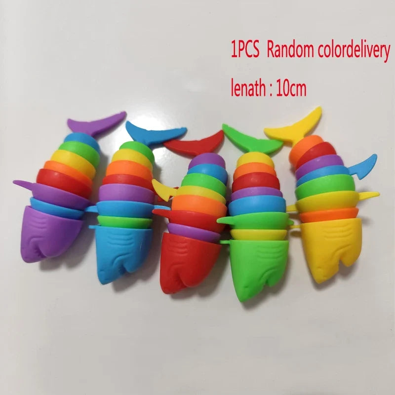 3D Articulated Shark Stress Reliever Hand Toy | Sensory Fidget Toy for Adults and Kids