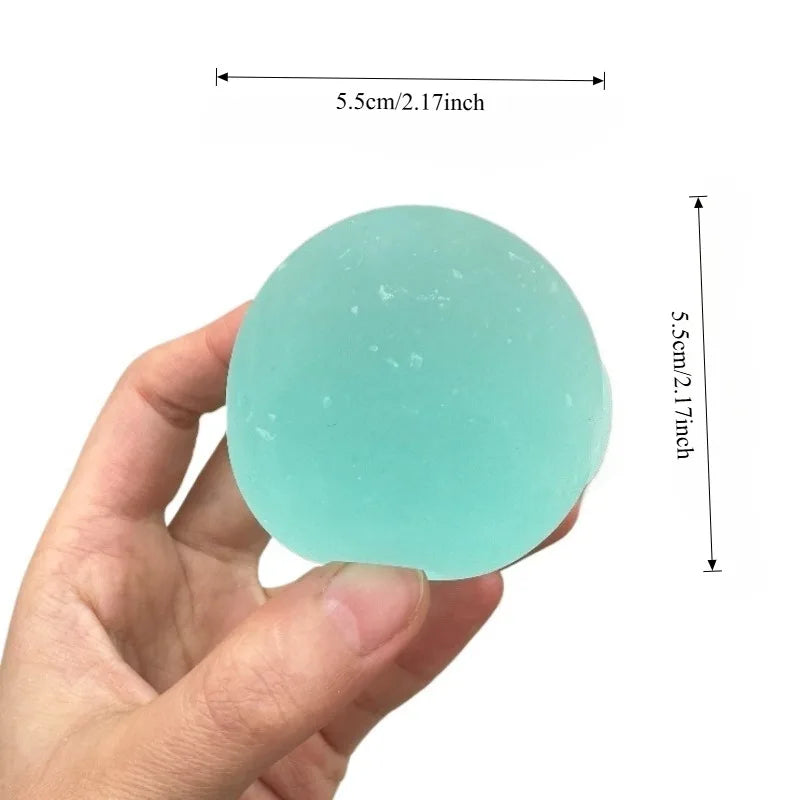 Squishy Blue Maltose Squeeze Toy – Transparent Mochi Sensory Fidget Toy
