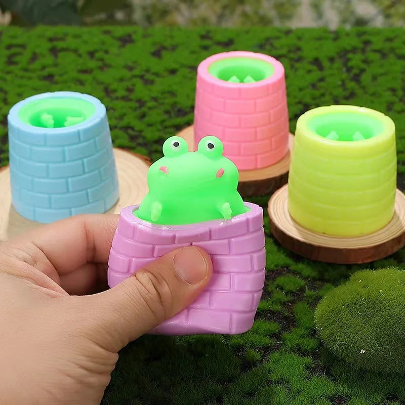 Squeeze Cheese Cup Fidget Toy Set | Mouse Rabbit Frog Stress Relief
