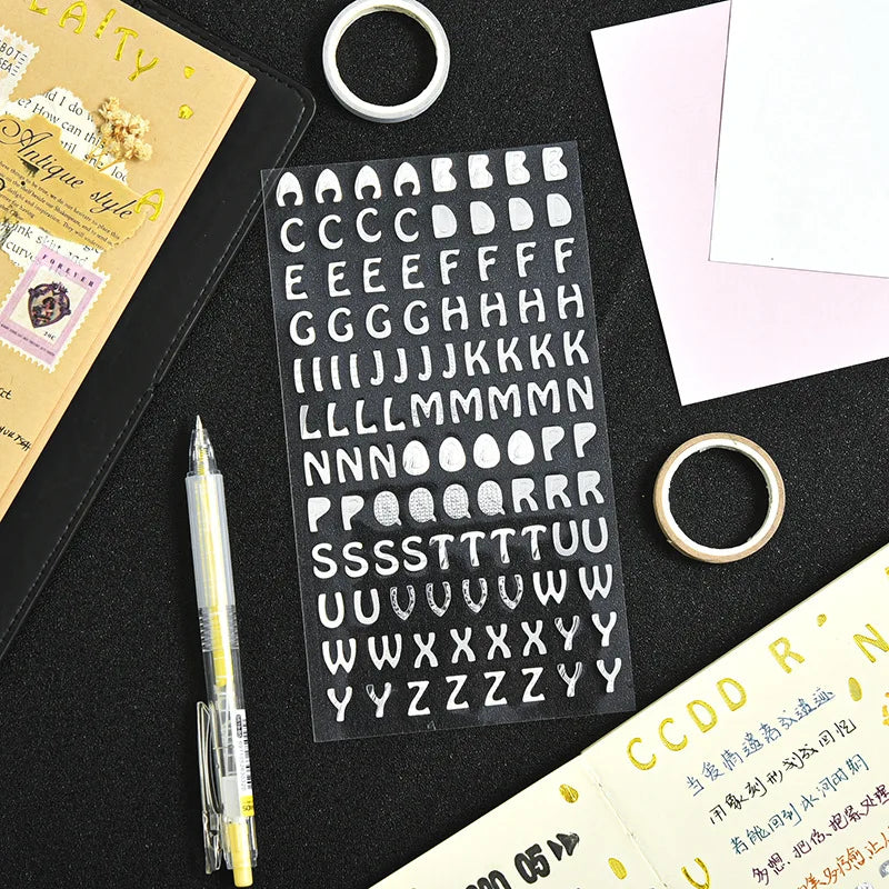1 Sheet Cute Cartoon Numbers Alphabet Letter Stickers | Early Educational Digital Stickers for Kids