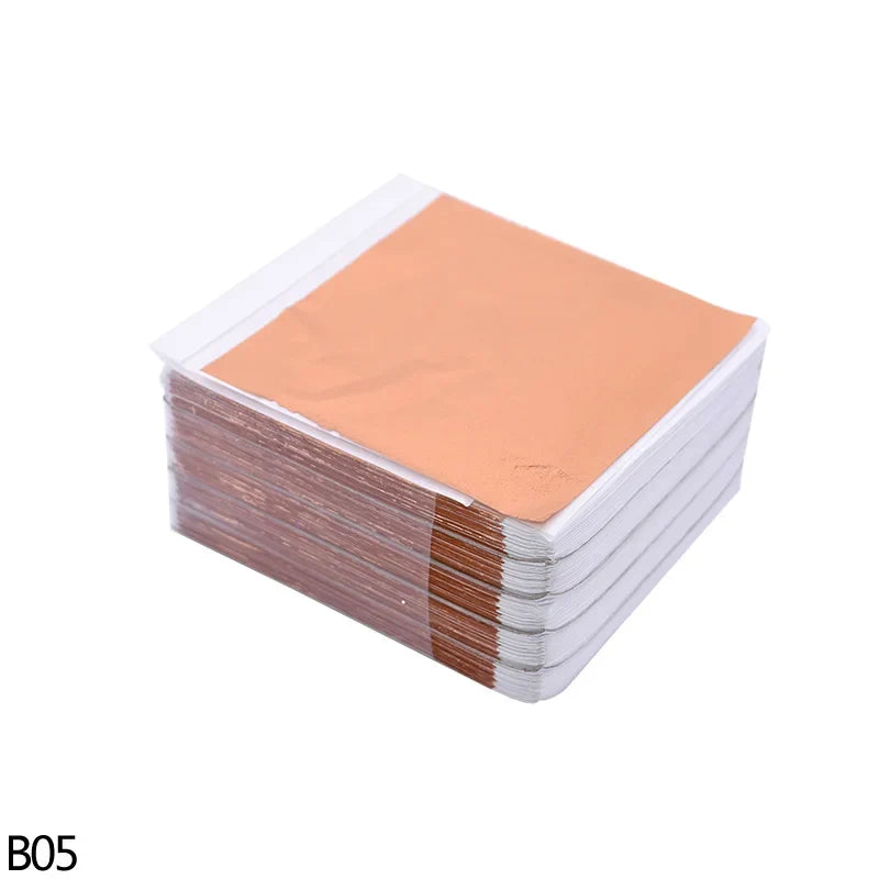 100Pcs Imitation Gold Silver Copper Foil Sheets | Gilding Leaf Flakes for DIY Nail Art Wedding Decor