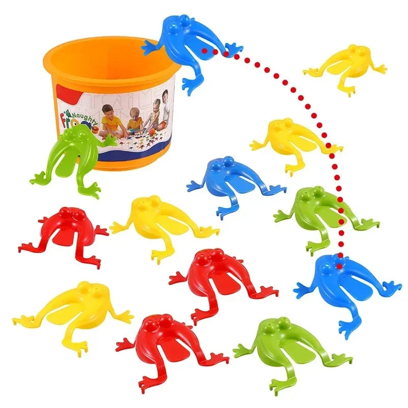 Jumping Plastic Frog Toy | Classic Bounce Fidget Stress Relief Toy for Kids
